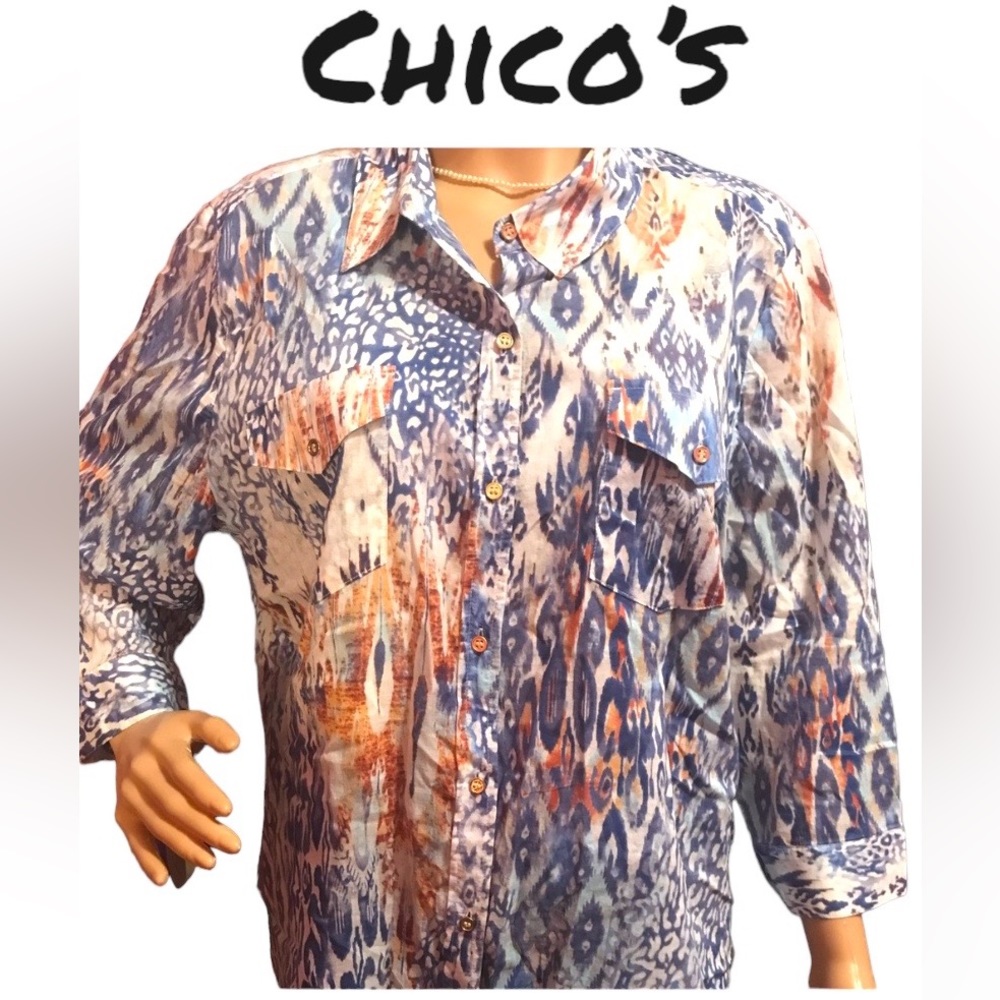 EUC Chico’s top/size 3 (large)